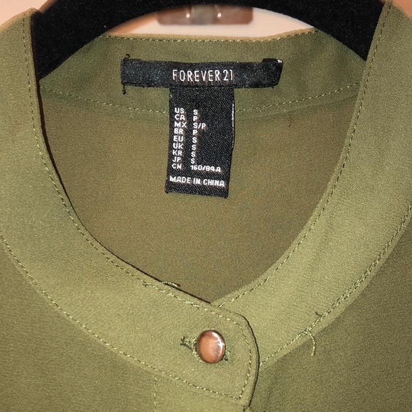 Army Green Blouse - Picture 2 of 5